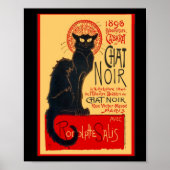 De zwarte kat, Le Chat Noir, Art Poster (Voorkant)