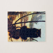 De zwarte kat legpuzzel (Horizontaal)