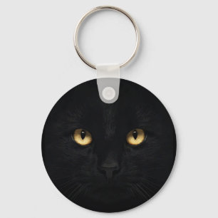 De zwarte kat Sleutelhanger