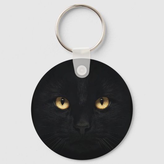 De zwarte kat Sleutelhanger (Voorkant)