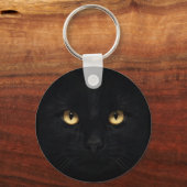 De zwarte kat Sleutelhanger (Voorkant)