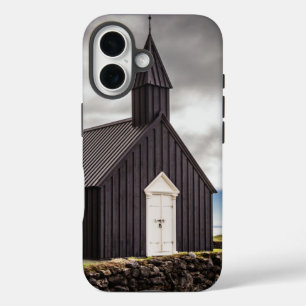 De Zwarte Kerk van Budir, IJsland iPhone 16 Hoesje