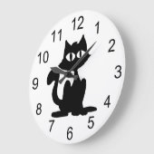 De zwarte Klok van de Muur van de Kat van het (Hoek)