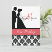 De zwarte, Koraal, en de Witte Uitnodiging van het (Staand voorkant)