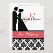 De zwarte, Koraal, en de Witte Uitnodiging van het (Voorkant / Achterkant)