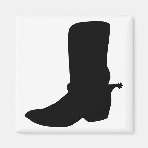 De zwarte Laars van de Cowboy met Aansporingen Magneet