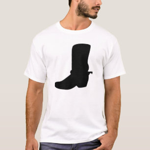 De zwarte Laars van de Cowboy met Aansporingen T-shirt