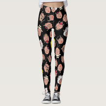 De zwarte Leggings van de hairy pigs