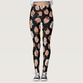 De zwarte Leggings van de hairy pigs