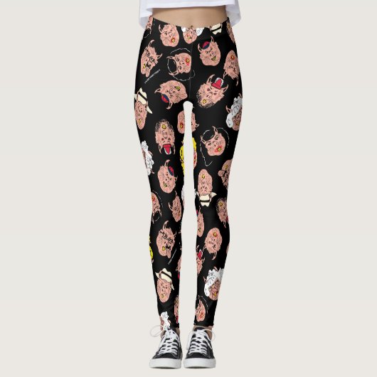 De zwarte Leggings van de hairy pigs (Voorkant)
