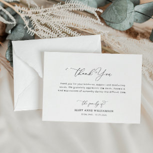 de zwarte manuscriptbegrafenis bedankt nota