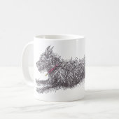 De zwarte Mok van de Drager van de Schroefige (Voorkant links)