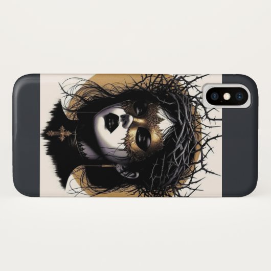 De zwarte non Case-Mate iPhone case (Achterkant (horizontaal))