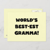 De Zwarte of het Wit van Gramma van het Briefkaart (Voorkant / Achterkant)