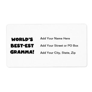 De Zwarte of het Wit van Gramma van het Etiket