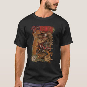 De zwarte rode Knight Tongrok T-shirt