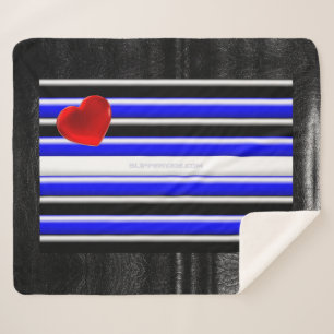 De zwarte royal van SlipperyJoe's Gay Leather Prid Sherpa Deken