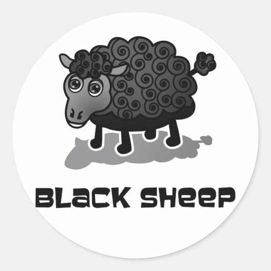 De zwarte schapen ronde sticker (Voorkant)