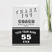 De Zwarte Speler van de sport Dank u Coach Kaart (Voorkant)