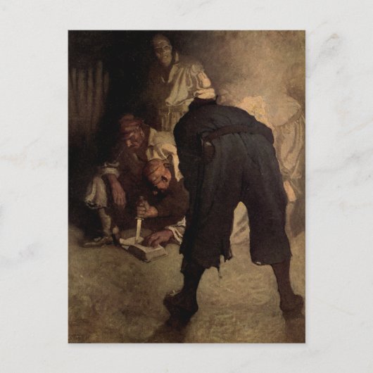 De Zwarte Spot - N. C. Wyeth Briefkaart (Voorkant)