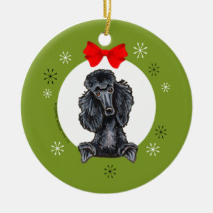 De zwarte StandaardSchrijver uit de klassieke Keramisch Ornament