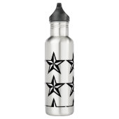 De zwarte ster roestvrijstalen waterfles (Rechts)