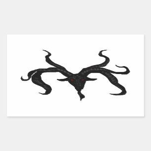 De zwarte sticker van de Demon van de Geit