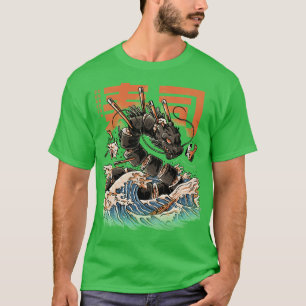 De zwarte sushi Dragon T-shirt