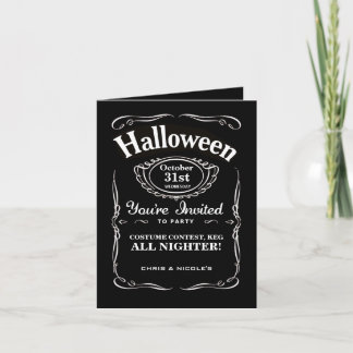 De zwarte Uitnodigingen van Halloween van het