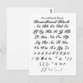 De Zwarte van Roundhand - het Blad van de Briefkaart (Voorkant / Achterkant)