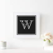 De zwarte Vierkante Klok van het Monogram (Huis)