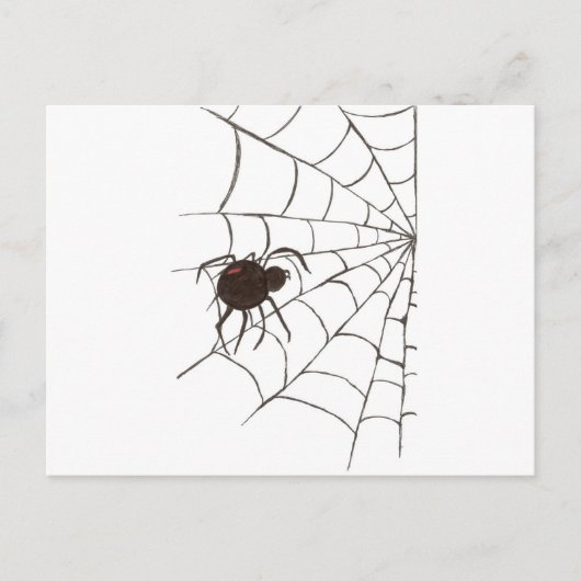 De zwarte weduwe briefkaart (Voorkant)