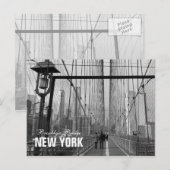De zwarte Witte Brug van Brooklyn - NY New York nr Briefkaart (Voorkant / Achterkant)