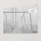 De zwarte Witte Brug van Brooklyn - NY New York nr Briefkaart (Achterkant)