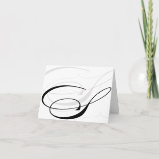 De zwarte & Witte Kaarten van het Monogram van de Notitiekaartje