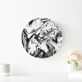 De zwarte & Witte Marmeren Klok van de Muur van de (Huis)