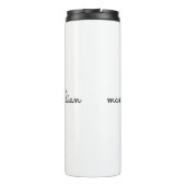 De zwarte witte naam van het douanemanuscript mode thermosbeker (Achterkant)