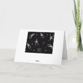 De zwarte Witte Paarse Dans van het Bot van het Kaart (Achterkant)