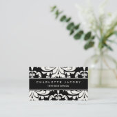 De zwarte & Witte Professionele Stijl van het Visitekaartje (Staand voorkant)