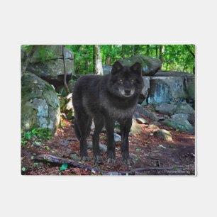 "De zwarte wolf" Doormat Deurmat