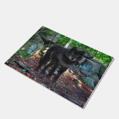 "De zwarte wolf" Doormat Deurmat (Schuin)