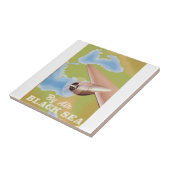 De zwarte zee reisposter tegeltje (Zijkant)