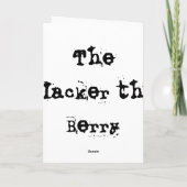 De zwarten de bessen kaart (Achterkant)