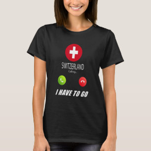 de zweedse vlag Souvenir zwitserland noemt i T-shirt