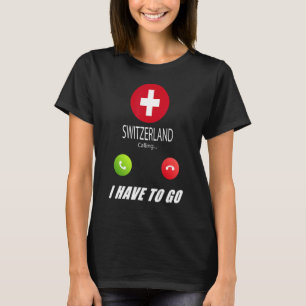de zweedse vlag Souvenir zwitserland noemt i T-shirt