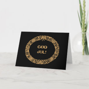 De Zweedse Zwarte van het gouden-Gevolg van de Feestdagen Kaart