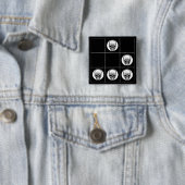 De zweefvliegtuig: Een Universal Hacker Emblem-But Vierkante Button 5,1 Cm (In situ)