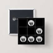 De zweefvliegtuig: Een Universal Hacker Emblem-But Vierkante Button 5,1 Cm (Voorkant /achterkant)