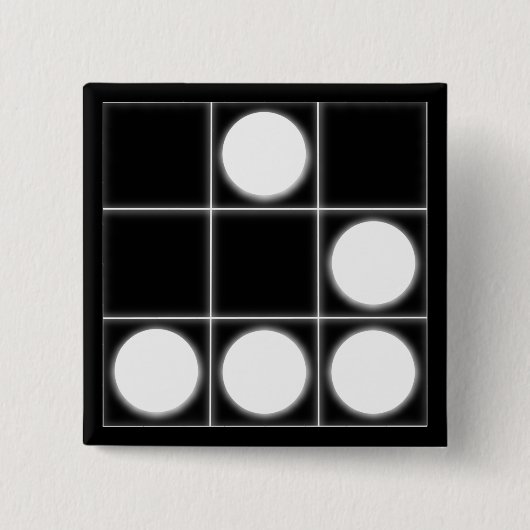 De zweefvliegtuig: Een universele hacker EmblemBut Vierkante Button 5,1 Cm (Voorkant)