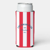 De zwemclub Crest Red Cabana Stripe (Seltzer Voorkant)